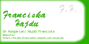 franciska hajdu business card