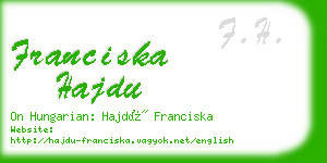 franciska hajdu business card